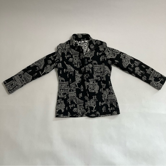 VINTAGE reversible textured and patterned blazer - Picture 1 of 9